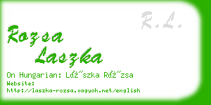 rozsa laszka business card